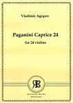 Paganinin Kapriisit 24  24: lle viululle. Partituuri ja stemmat.