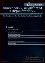 Вопросы гинекологии, акушерства и перинатологии