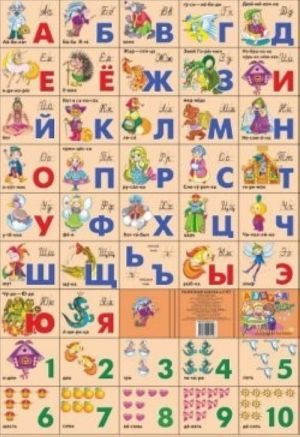 Fairytale ABC. Russian alphabet with capital and lower