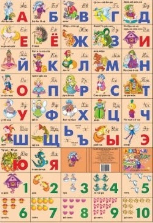 Fairytale ABC. Russian alphabet with capital and lower