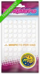 Russian stickers for keyboard. For MAC. Colour: Orange